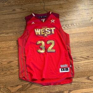 Adidas Red and Gold Griffin Basketball Jersey Size XL
